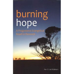 Burning Hope book cover with silhouetted trees at sunset