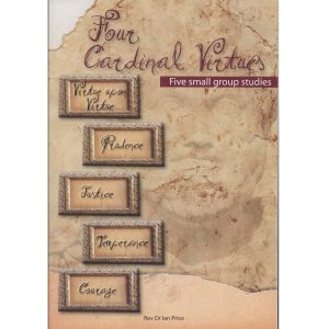 Four Cardinal Virtues book cover with five framed virtue names