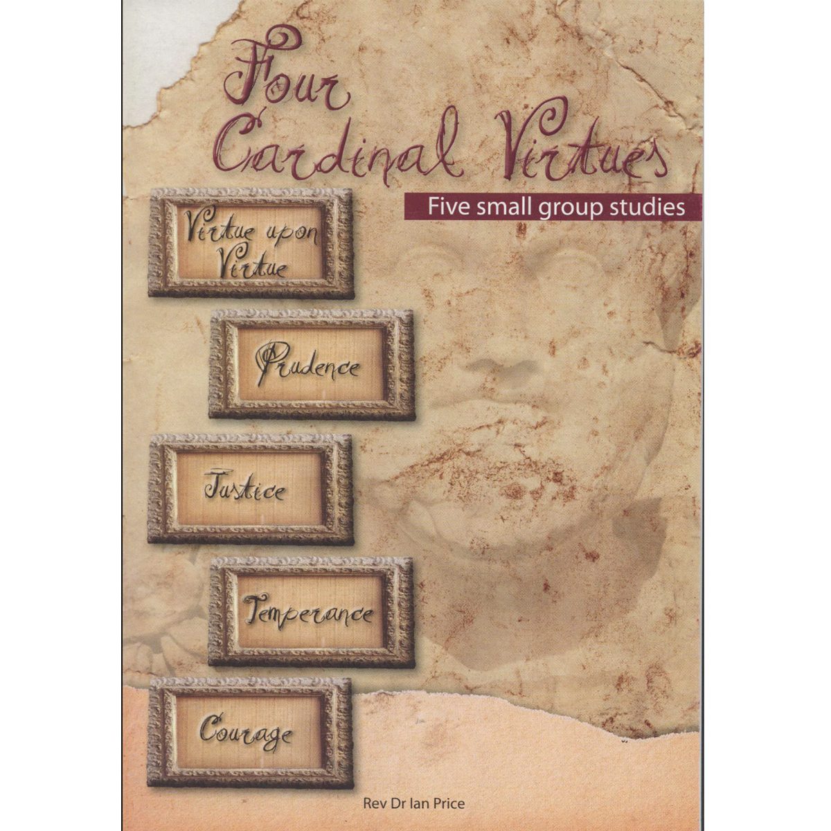 Four Cardinal Virtues book cover with five framed virtue names