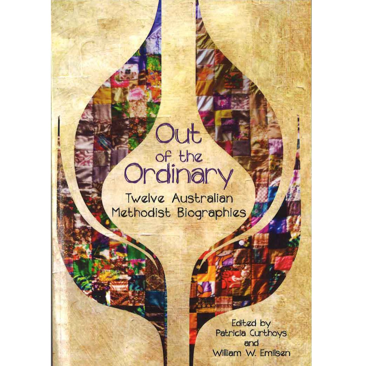 Out of the Ordinary book cover with colourful patchwork flame shapes
